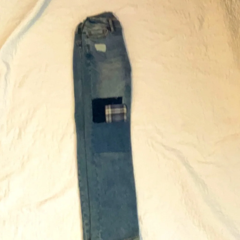 Stylish Blue Patchwork girls Jeans